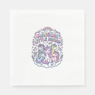 Unicorn Magical Little Squad Graphic Design Produc Napkin