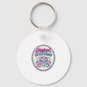 Unicorn Magical Little Squad POD Ready Apparel Gra Keychain
