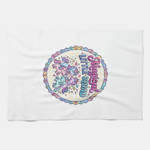 Unicorn Magical Little Squad POD Ready Apparel Gra Kitchen Towel