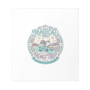 Unicorn Magical Road Trip Original Graphic Tee Des Notepad
