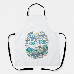 Unicorn Magical Road Trip Print Ready POD Artwork_ Apron