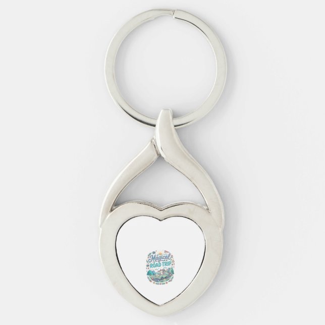 Unicorn Magical Road Trip Print Ready POD Artwork_ Keychain (Front)