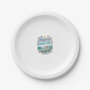 Unicorn Magical Road Trip Print Ready POD Artwork_ Paper Plate