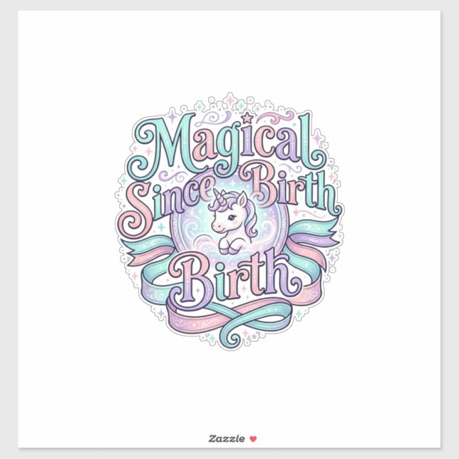 Unicorn Magical Since Birth Original Graphic Tee D (Sheet)