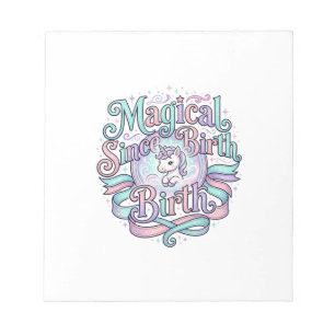Unicorn Magical Since Birth Original Graphic Tee D Notepad