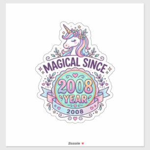 Unicorn Magical Since Year Graphic Design Zazzle D