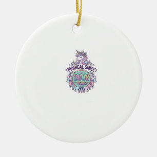 Unicorn Magical Since Year Graphic Design Zazzle D Ceramic Ornament