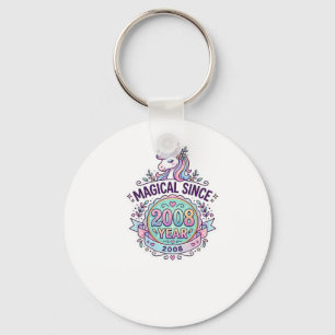 Unicorn Magical Since Year Graphic Design Zazzle D Keychain