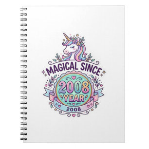 Unicorn Magical Since Year Graphic Design Zazzle D Notebook