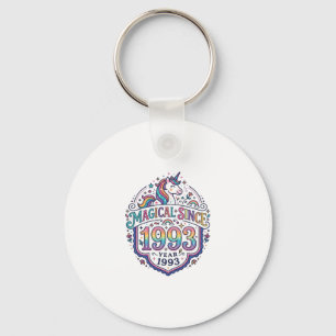 Unicorn Magical Since Year Trendy Print on Demand  Keychain