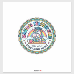 Unicorn Magical Teacher Club Funny Cute Gift Desig