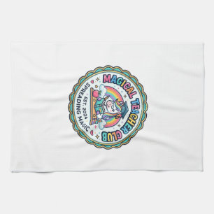 Unicorn Magical Teacher Club Funny Cute Gift Desig Kitchen Towel