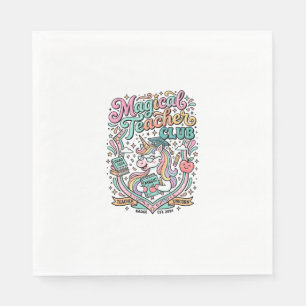 Unicorn Magical Teacher Club Kawaii Marketplace Ar Napkin