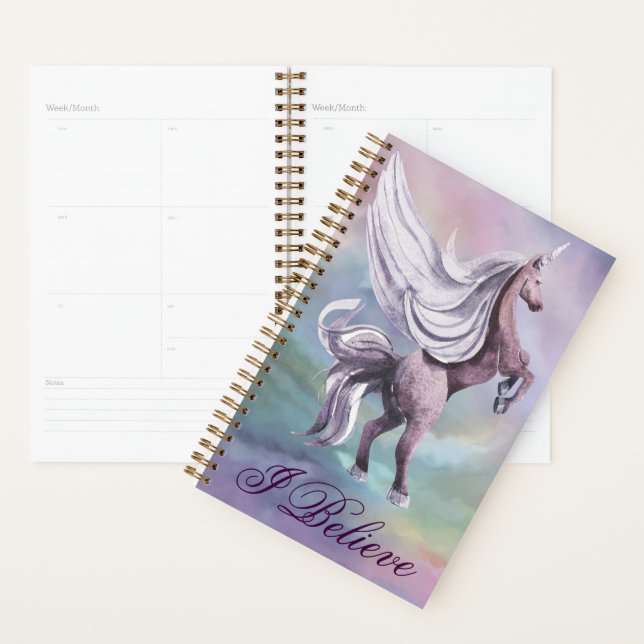 Unicorn magique | Aquarelle couleur Imaginaire pas (Devant avec enveloppe)