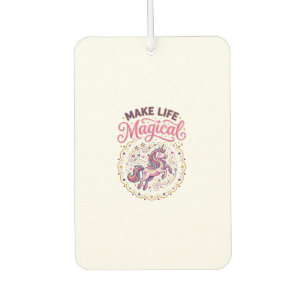 Unicorn Make Life Magical POD Ready White Backgrou Air Freshener
