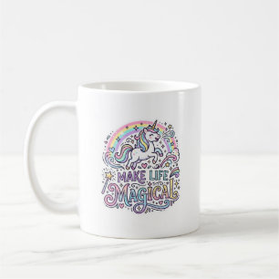 Unicorn Make Life Magical Premium Vector Typograph Coffee Mug