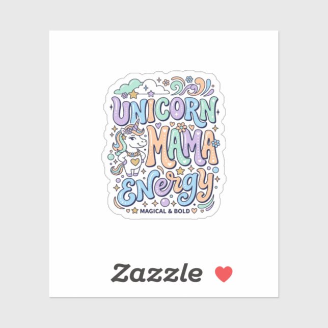 Unicorn Mama Energy Kawaii Vector Design_1 (Sheet)