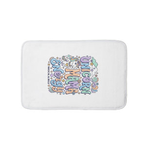 Unicorn Mama Energy Kawaii Vector Design_1 Bath Mat