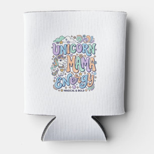 Unicorn Mama Energy Kawaii Vector Design_1 Can Cooler