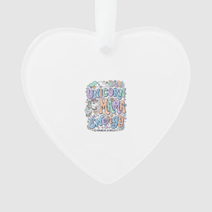Unicorn Mama Energy Kawaii Vector Design_1 Ornament