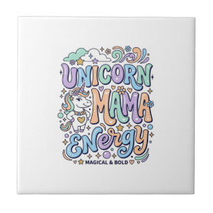 Unicorn Mama Energy Kawaii Vector Design_1 Tile
