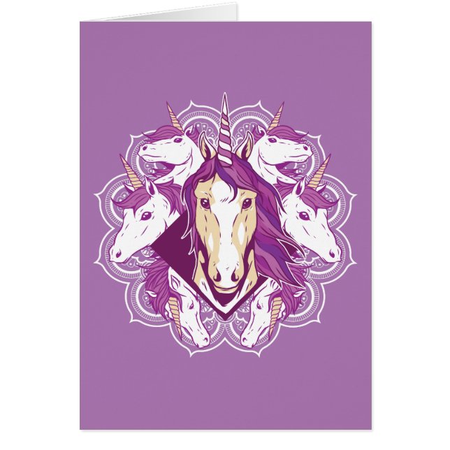 Unicorn Mandala, Birthday (Front)
