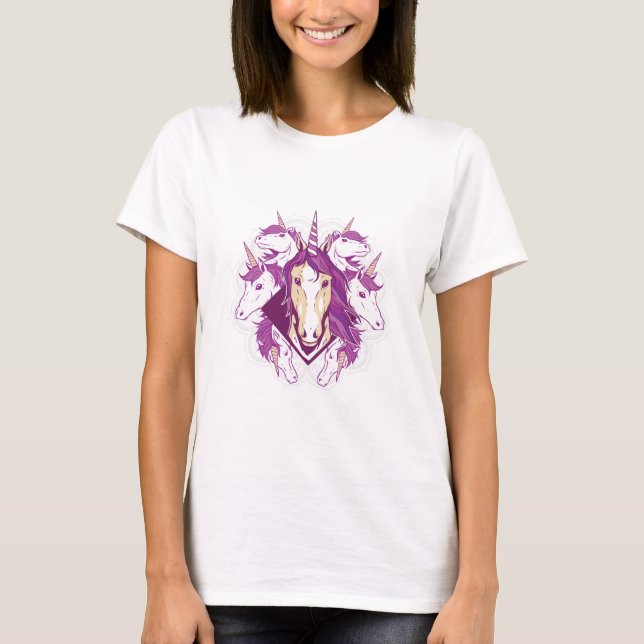 Unicorn mandala T-Shirt (Front)