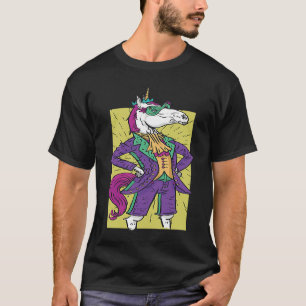 Unicorn Mardi Gras Party Parade Shenanigans Carniv T-Shirt