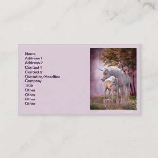 Unicorn Mare and Foal Business Card