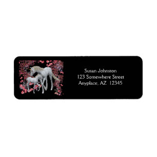 Unicorn Mare And Foal Fantasy Address Label