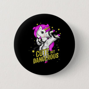 Unicorn Martial Arts Girl Gift 2 Inch Round Button