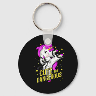 Unicorn Martial Arts Girl Gift Keychain
