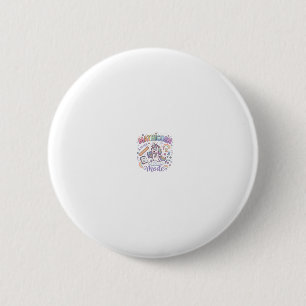 Unicorn Mathicorn Mode Adorable Typography Design_ 2 Inch Round Button