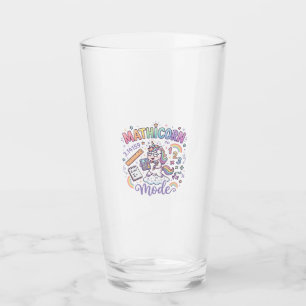Unicorn Mathicorn Mode Adorable Typography Design_ Glass