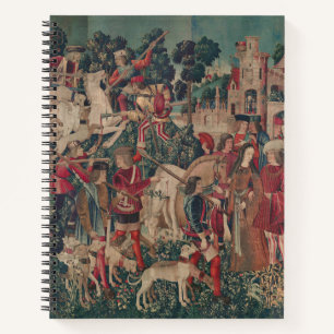 Unicorn Medieval Art - Hunters Return to Castle Notebook