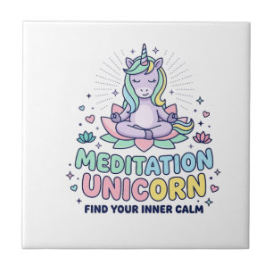 Unicorn Meditation Unicorn Bold Typography T-Shirt Tile