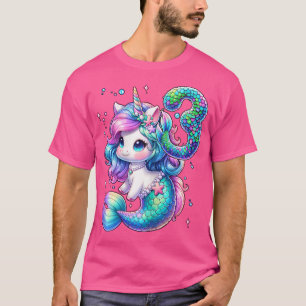 Unicorn Mermaid 3Rd Birthday 3 Year Old Party Girl T-Shirt