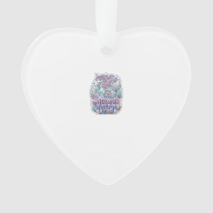 Unicorn Mermaid Unicorn Lagoon Graphic Design Zazz Ornament