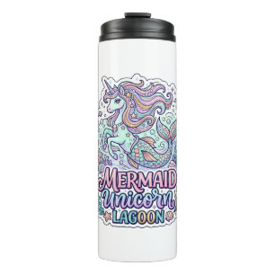 Unicorn Mermaid Unicorn Lagoon Graphic Design Zazz Thermal Tumbler