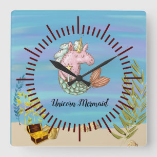 Unicorn Mermaid Wall Clock