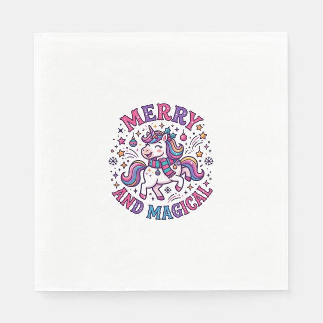 Unicorn Merry and Magical Napkin (Front)