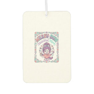 Unicorn Messy Bun Unicorn Mom Retro Style Graphic Air Freshener