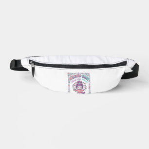 Unicorn Messy Bun Unicorn Mom Retro Style Graphic  Fanny Pack