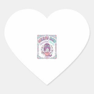 Unicorn Messy Bun Unicorn Mom Retro Style Graphic  Heart Sticker