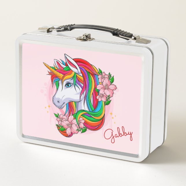 Unicorn Metal Lunch Box (Front)