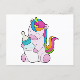 Unicorn Milk bottle Postcard