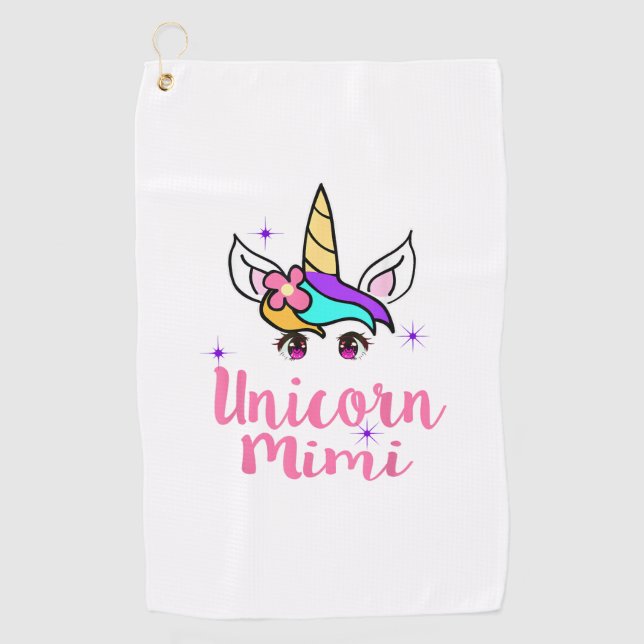 Unicorn Mimi tshirt Golf Towel (Front)