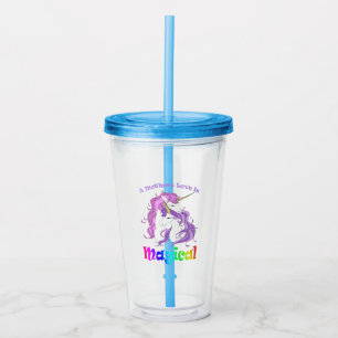 Unicorn Mom A Mothers Love Is Magical Acrylic Tumbler
