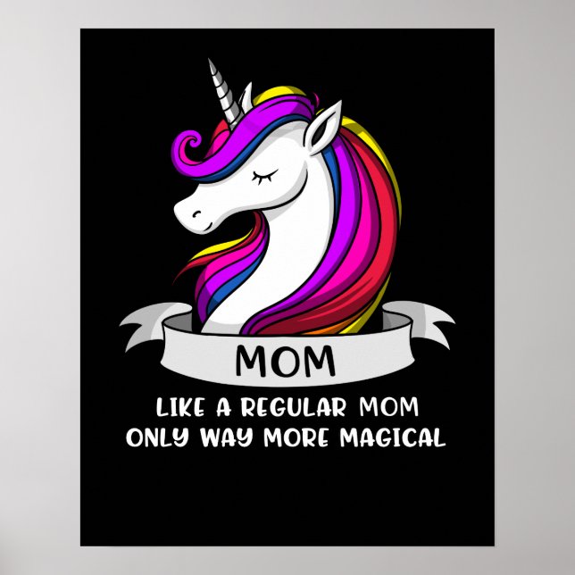 Unicorn Mom Mamacorn Mother Magical Poster (Front)