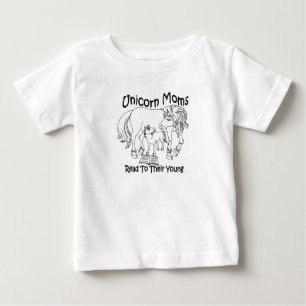 Unicorn Moms Read To Their Young - Baby T-Shirt